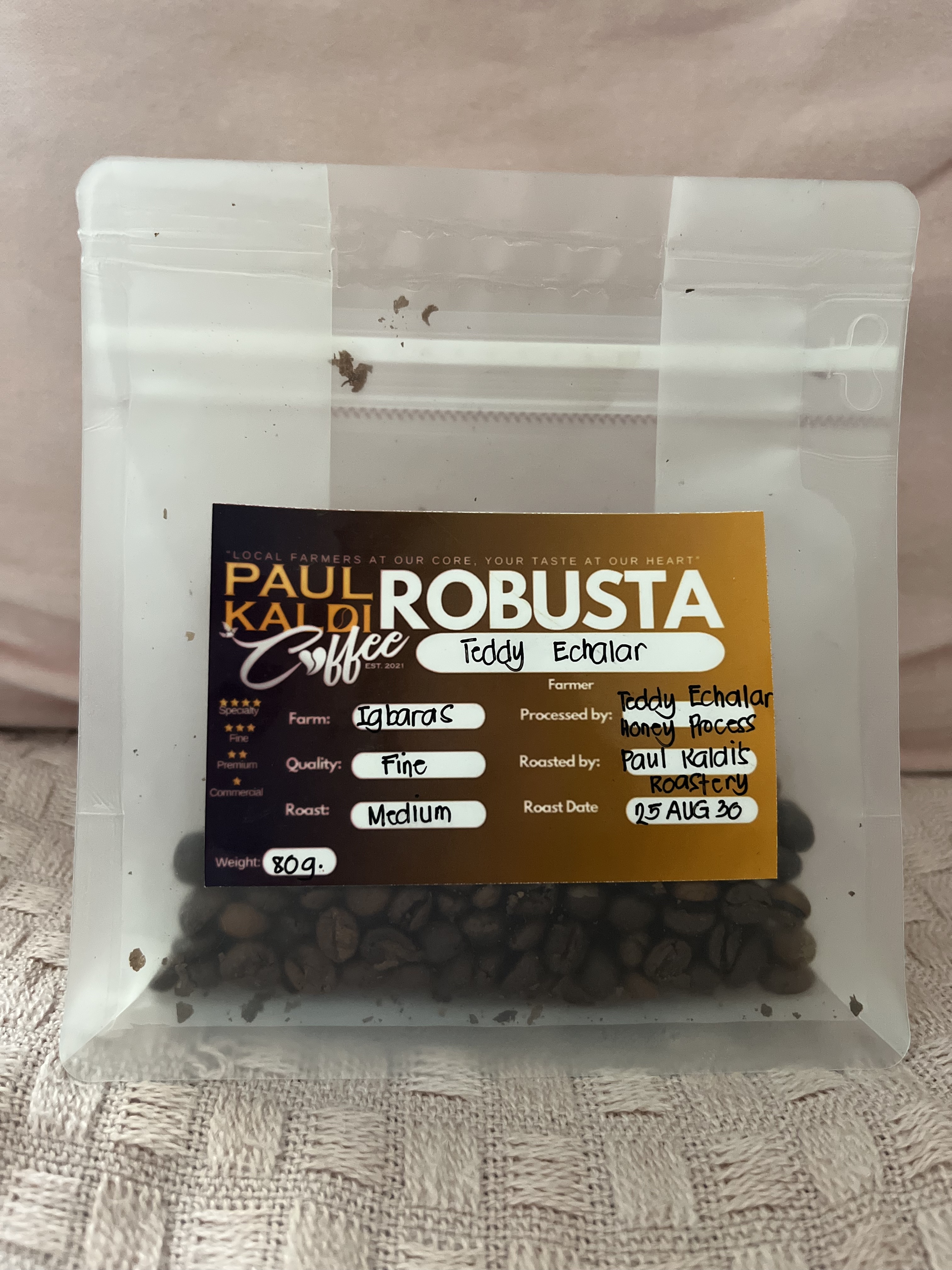 Fine Whole Bean Robusta Coffee
